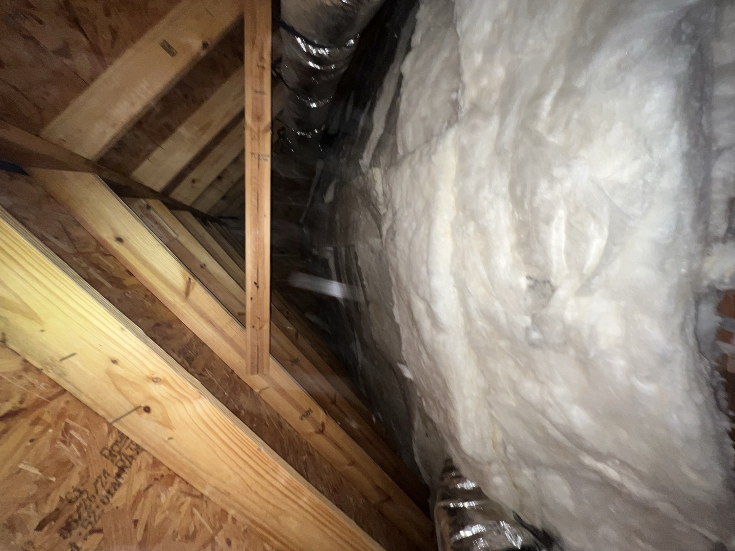 Builder's additional blown-in insulation work