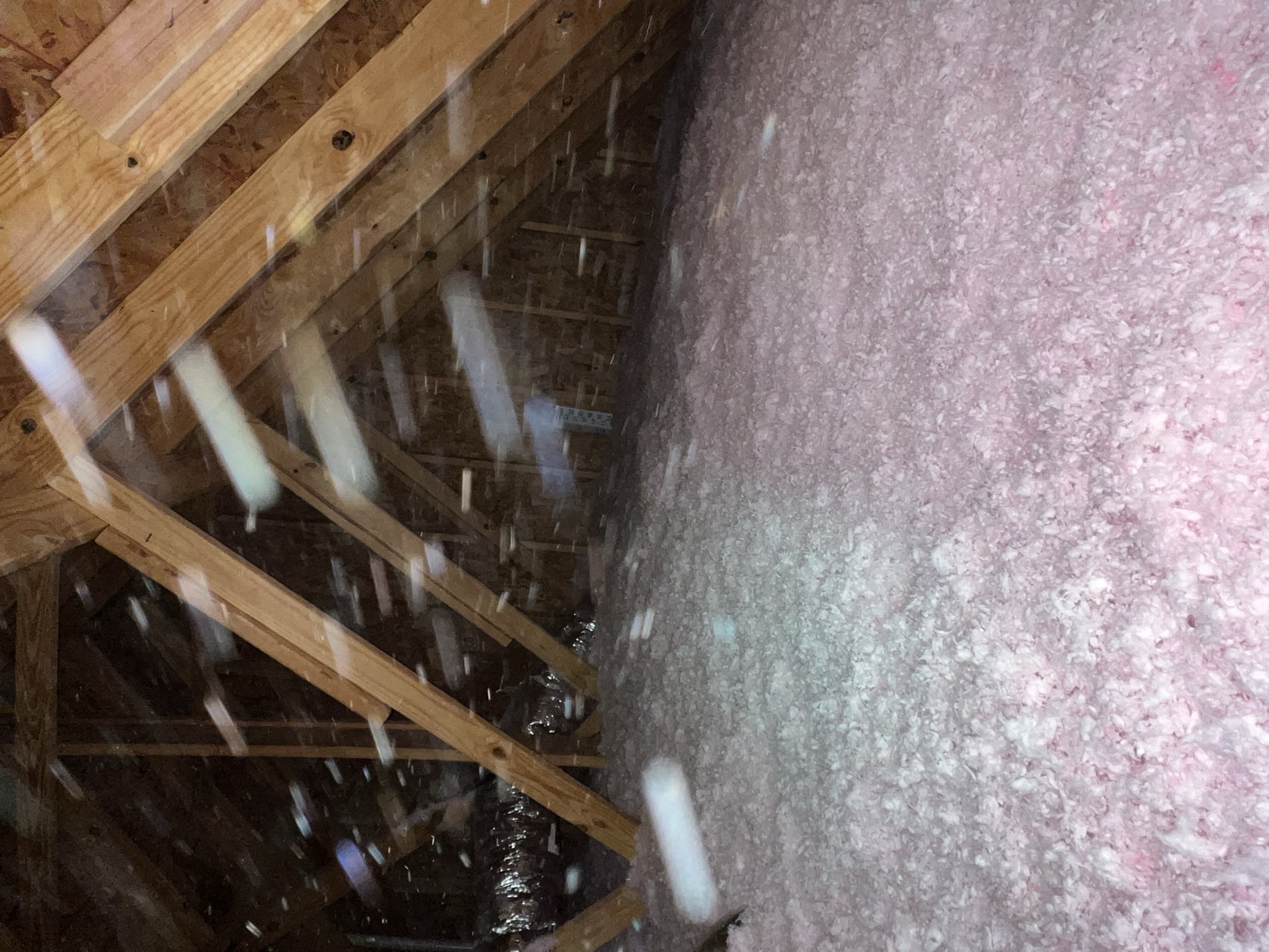 Builder's additional blown-in insulation work