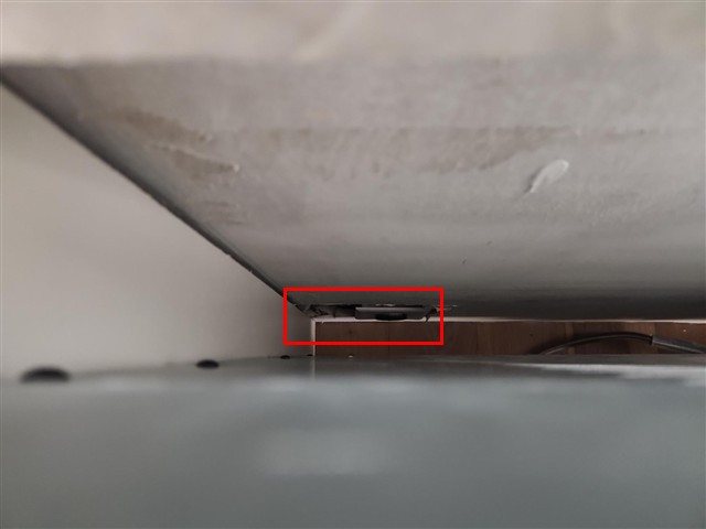 Oversized hole in the wall behind the range (insect entry)