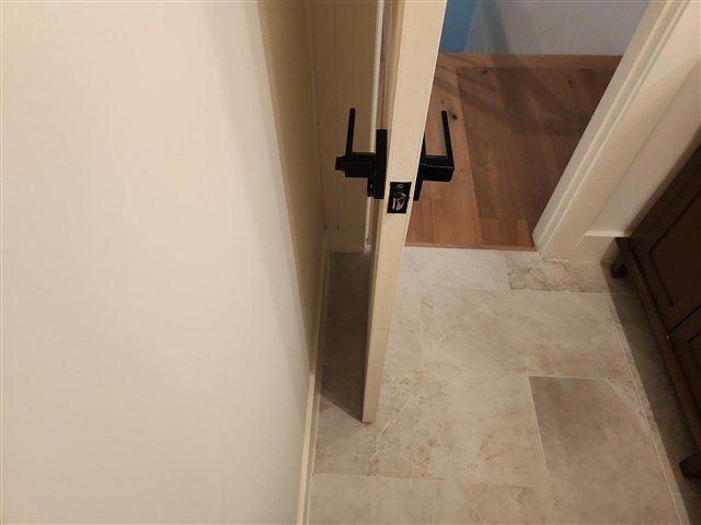 Missing doorstops have damaged walls