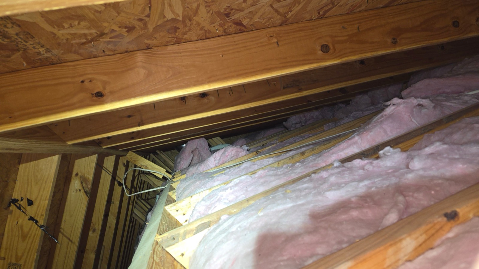 Insulation batts moved and displaced in the main vault